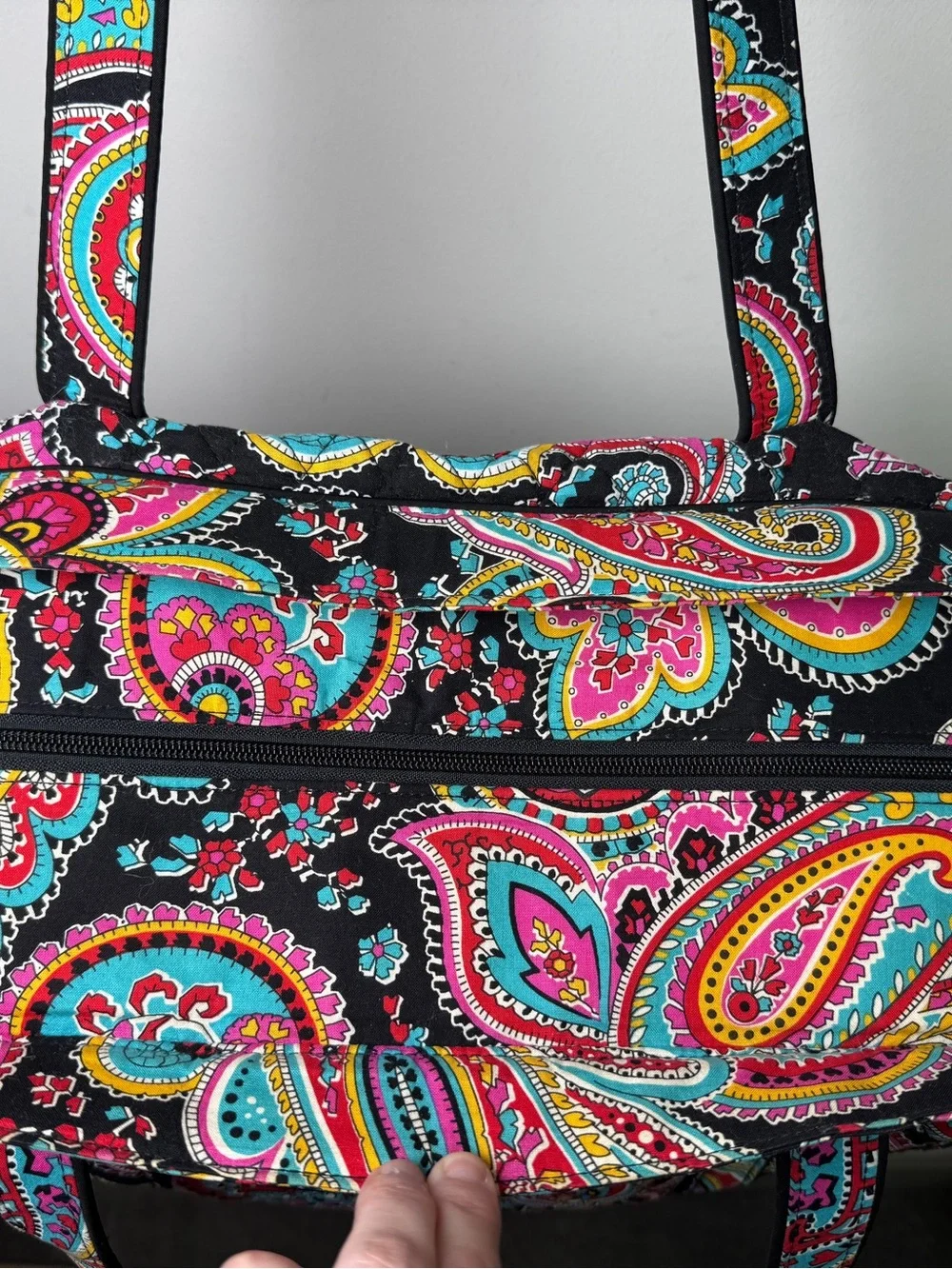 Vera Bradley Parisian Paisley Weekender Travel Bag Black Multicolor